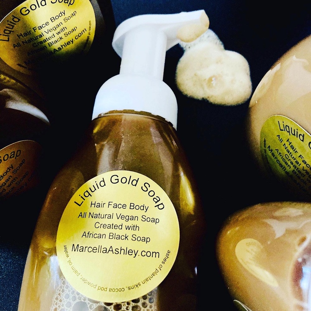 Foaming African Liquid Black Soap